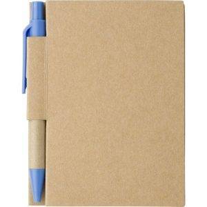 Carnet environ A7 avec stylo bleu clair personnalisable avec logo