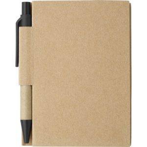 Carnet environ A7 avec stylo noir personnalisable avec logo