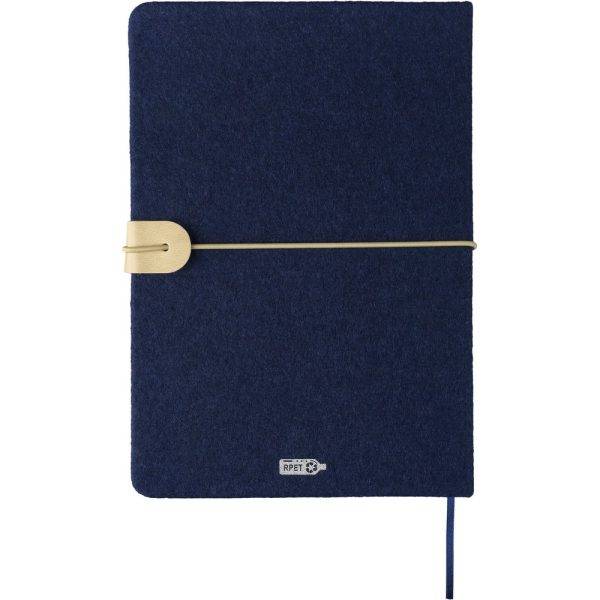 Carnet format A5 (env.) bleu personnalisable avec logo