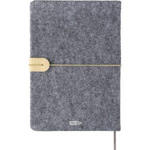 Carnet format A5 (env.) graphite personnalisable avec logo