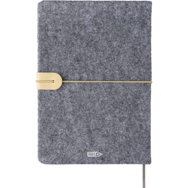 Carnet format A5 (env.) graphite personnalisable avec logo