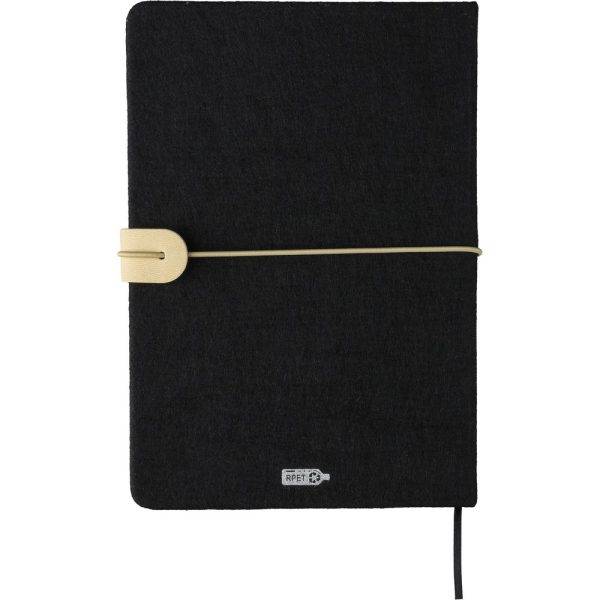 Carnet format A5 (env.) noir personnalisable avec logo