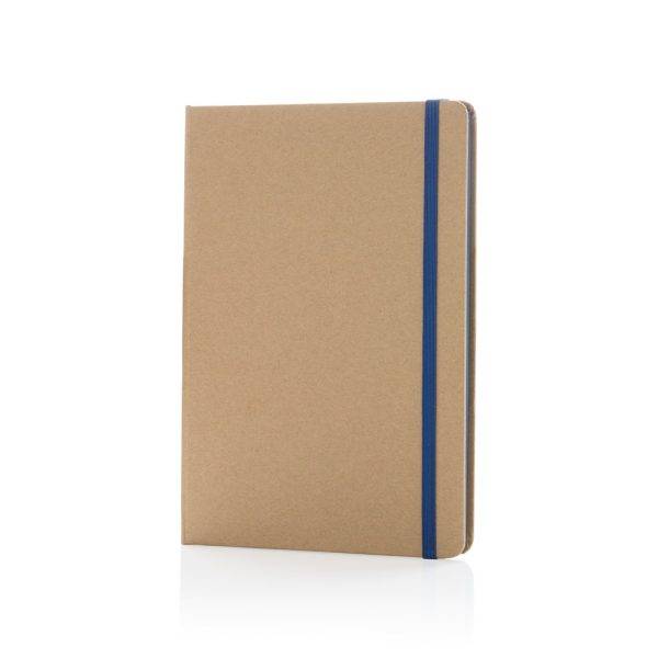 Carnet kraft A5 bleu personnalisable avec logo