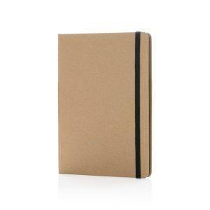 Carnet kraft A5 noir personnalisable avec logo