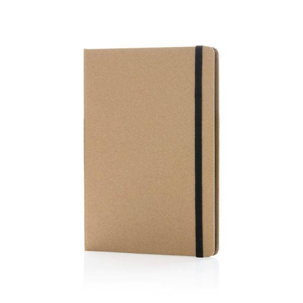 Carnet kraft A5 noir personnalisable avec logo