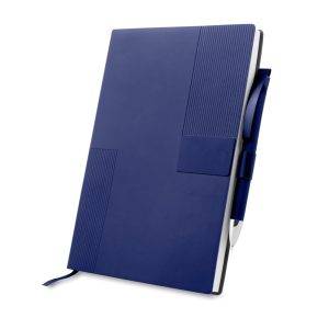Carnet Lemara bleu marine personnalisable avec logo