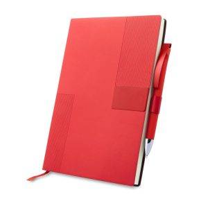 Carnet Lemara rouge personnalisable avec logo