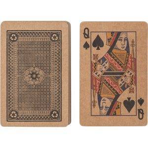 Cartes à jouer en papier recyclé brun personnalisable avec logo – réf. V2224-16