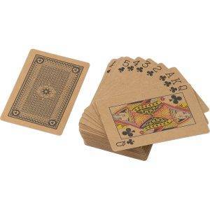 Cartes à jouer en papier recyclé brun personnalisable avec logo