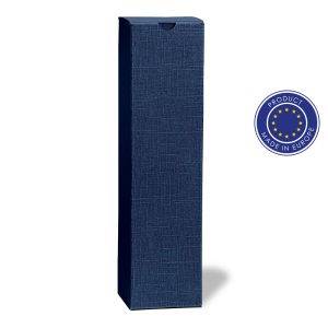 Carton de vin exclusif 1 el. Faye bleu marine personnalisable