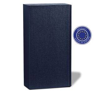 Carton de vin exclusif 2 el. Reid bleu marine personnalisable
