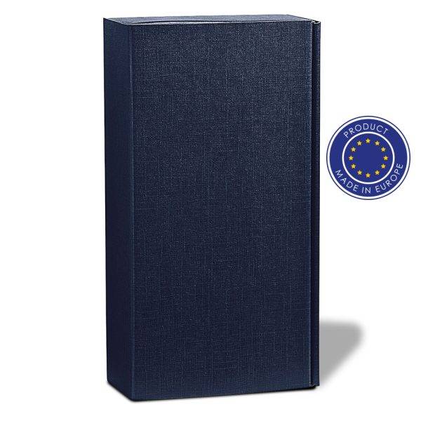 Carton de vin exclusif 2 el. Reid bleu marine personnalisable