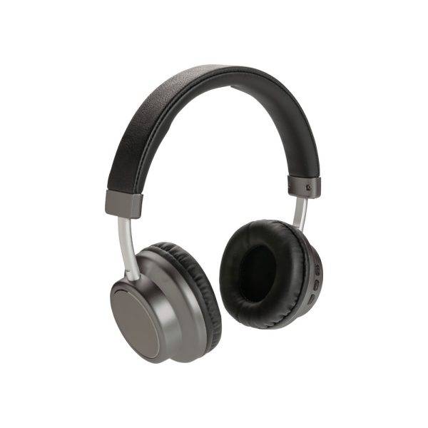 Casque audio sans fil V3 Swiss Peak gris personnalisable avec logo