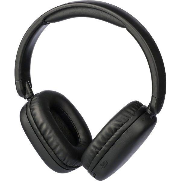 Casque sans fil supra-auriculaire noir personnalisable avec logo