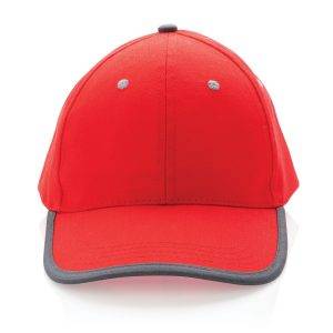 Casquette contraste 6 panneaux coton recyclé Impact personnalisable – réf. P453.364