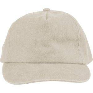 Casquette en coton 240 gsm beige personnalisable avec logo