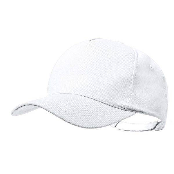 Casquette en coton recyclé blanc personnalisable avec logo