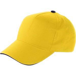 Casquette jaune personnalisable avec logo – réf. V7021-08