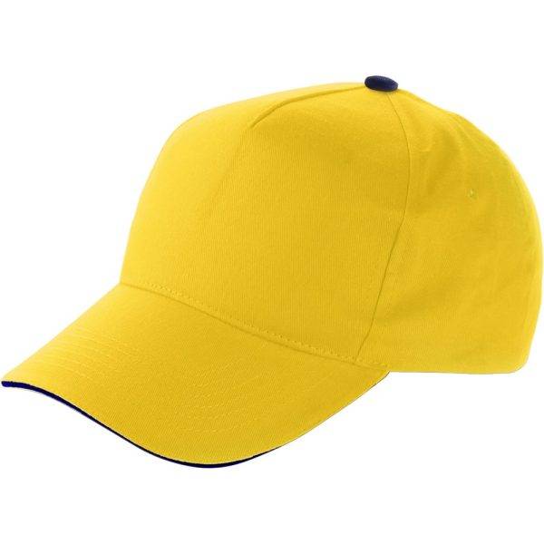 Casquette jaune personnalisable avec logo – réf. V7021-08