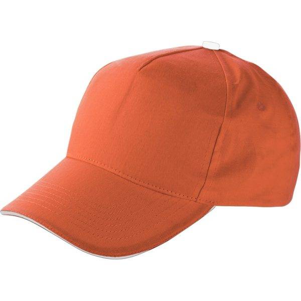Casquette orange personnalisable avec logo – réf. V7021-07