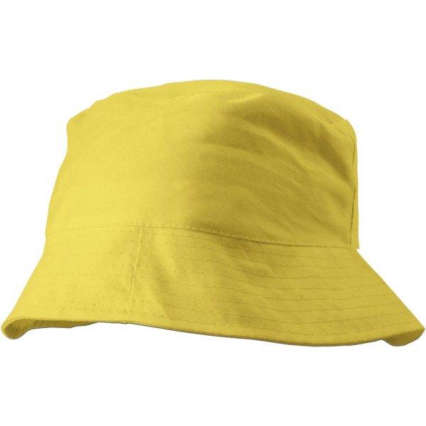 Chapeau de soleil jaune personnalisable avec logo