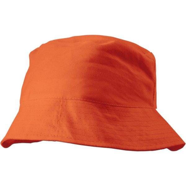 Chapeau de soleil orange personnalisable avec logo