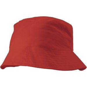 Chapeau de soleil rouge personnalisable avec logo