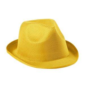 Chapeau jaune personnalisable avec logo