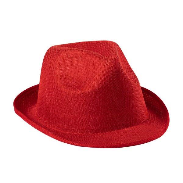 Chapeau rouge personnalisable avec logo