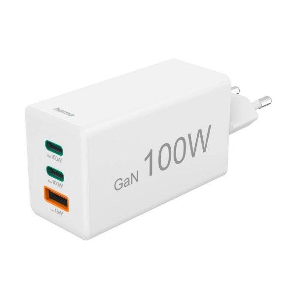 Chargeur mural Hama 100 W blanc personnalisable avec logo