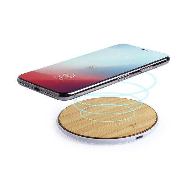 Chargeur sans fil 10W brun personnalisable avec logo