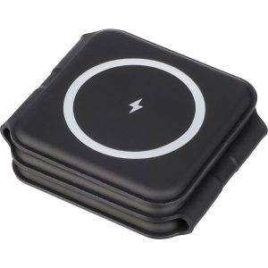 Chargeur sans fil 3-en-1 noir personnalisable avec logo – réf. VB309-03