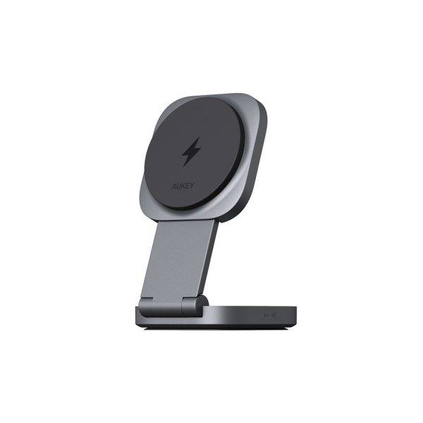 Chargeur sans fil magnétique 15W, Aukey graphite personnalisable