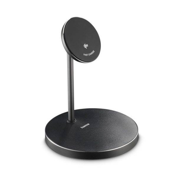 Chargeur sans fil magnétique 15W Hama noir personnalisable avec logo