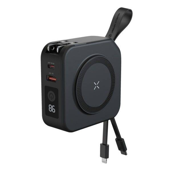 Chargeur universel 5 en 1 Urban Vitamin Saratoga noir personnalisable