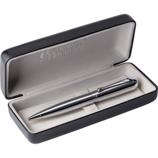 Charles Dickens Stylo bille argent personnalisable avec logo