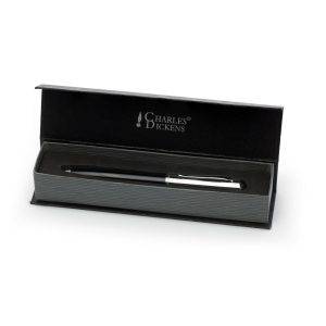 Charles Dickens Stylo bille noir personnalisable avec logo – réf. V1350-03