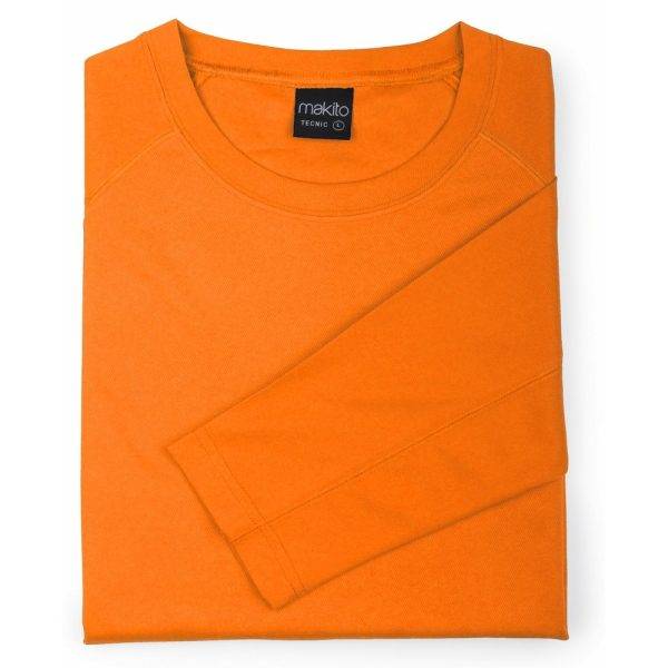 Chemise à manches longues orange personnalisable avec logo