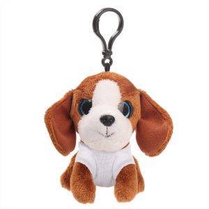 Chien en peluche, cintre | Polly brun personnalisable avec logo