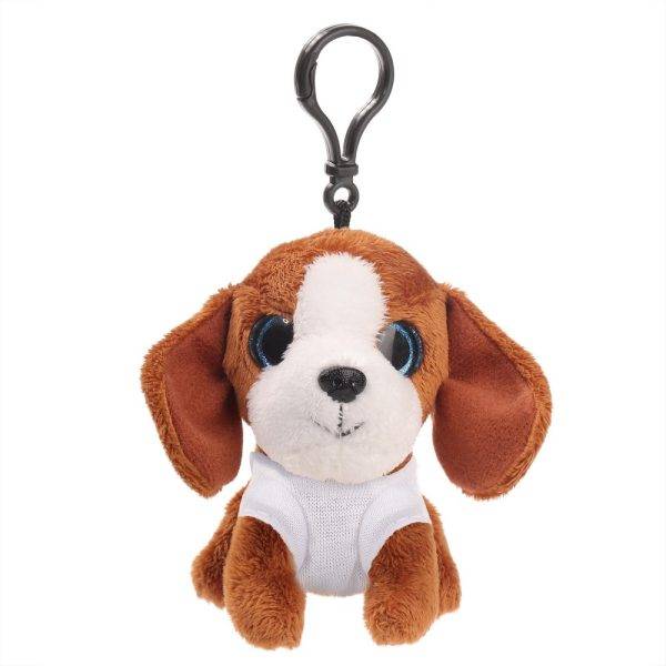 Chien en peluche, cintre | Polly brun personnalisable avec logo