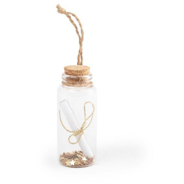 Cintre "bouteille de souhait" neutre personnalisable avec logo