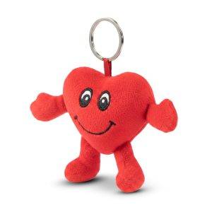 Cœur en peluche, porte-clés Cuorezo rouge personnalisable avec logo