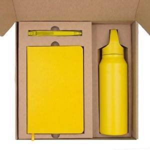 Coffret cadeau, bouteille isotherme, stylo, carnet personnalisable – réf. VA989-08