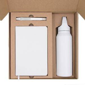Coffret cadeau, bouteille isotherme, stylo, carnet personnalisable