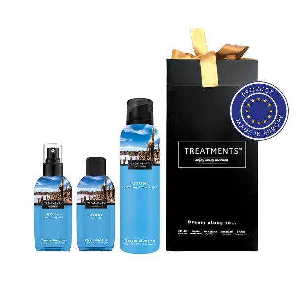Coffret de cosmétiques Small TREATMENTS bleu personnalisable avec logo