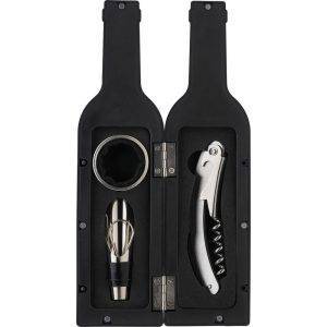 Coffret sommelier, 3 pièces noir personnalisable avec logo