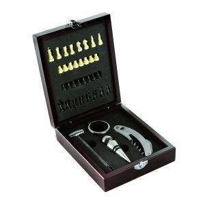 Coffret sommelier 5 pièces bois personnalisable avec logo