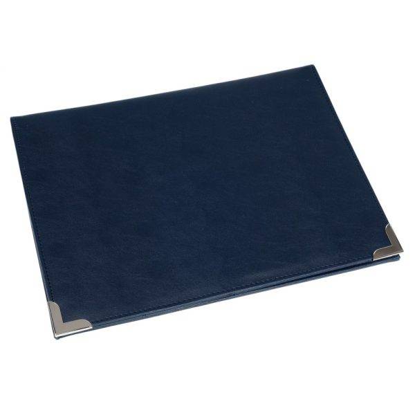 Conférencier A4 bleu marine personnalisable avec logo