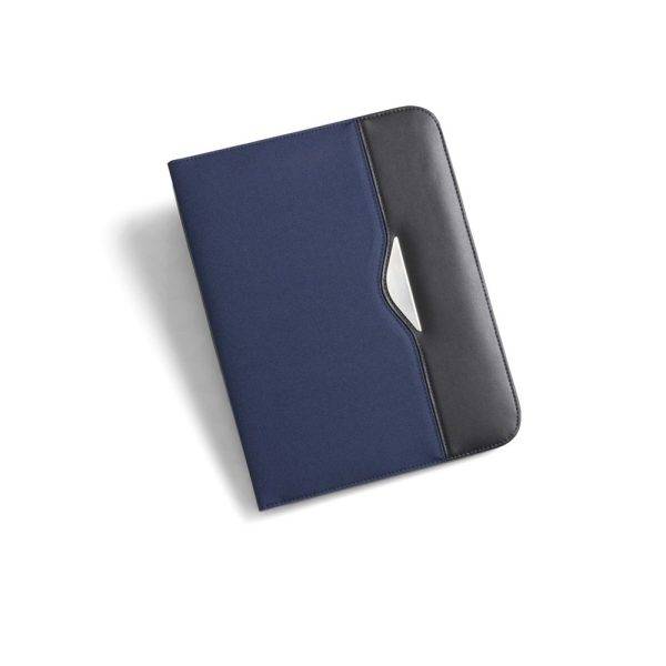 Conférencier A4, carnet bleu marine personnalisable avec logo