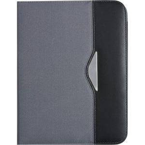 Conférencier A4, carnet gris personnalisable avec logo